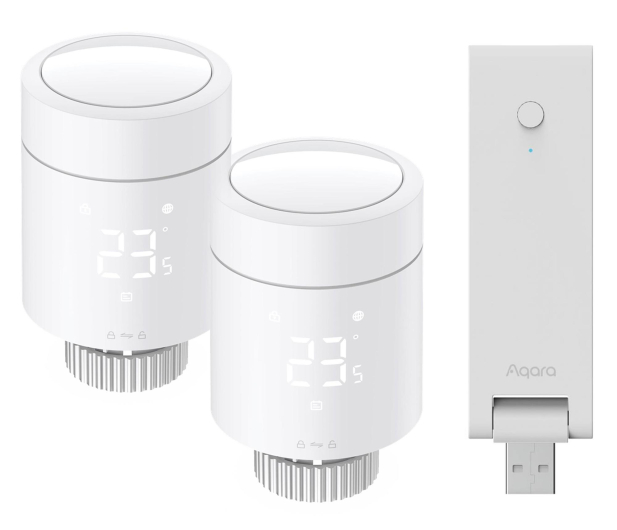 Aqara 2x Głowica termostatyczna W600+HUB E1 - 1501397 - zdjęcie